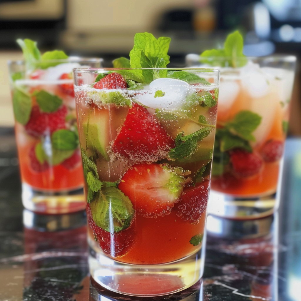 Mojito à la Fraise et au Rhum Blanc