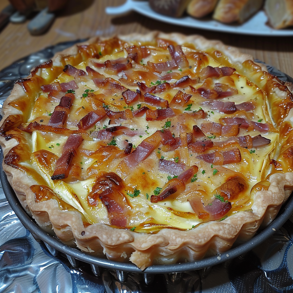 Tarte au Camembert et aux Lardons