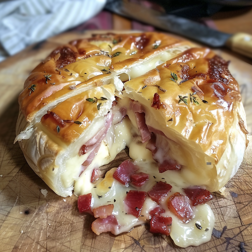 Feuilleté au Camembert et Lardons 